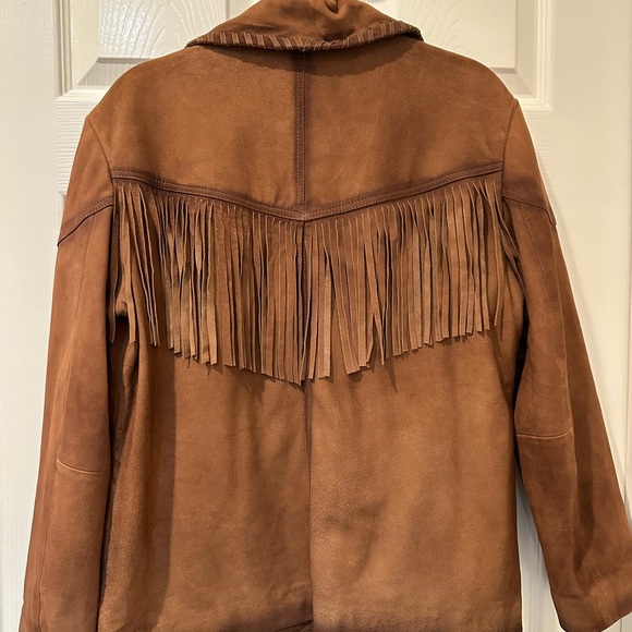 Avec Les Filles Brown Suede Fringe Jacket - Picture 4 of 5